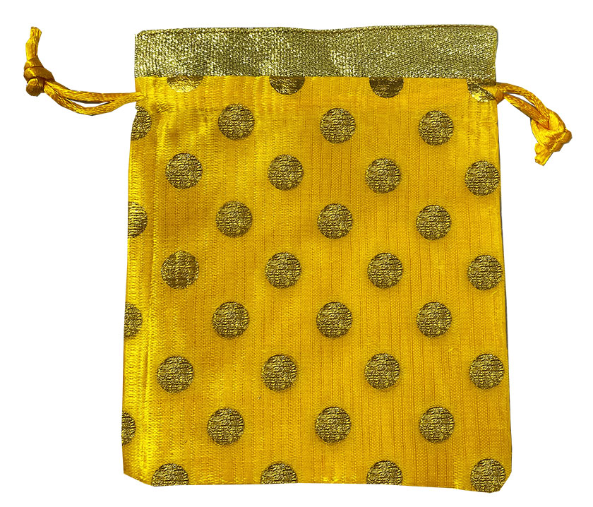 Small yellow Satin bag Pack 100 pcs