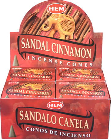 Sandal cinnamon hem incense cones