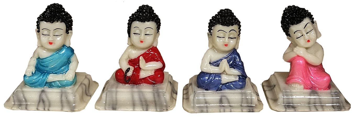 Set of 4 Buddha 7.50cm