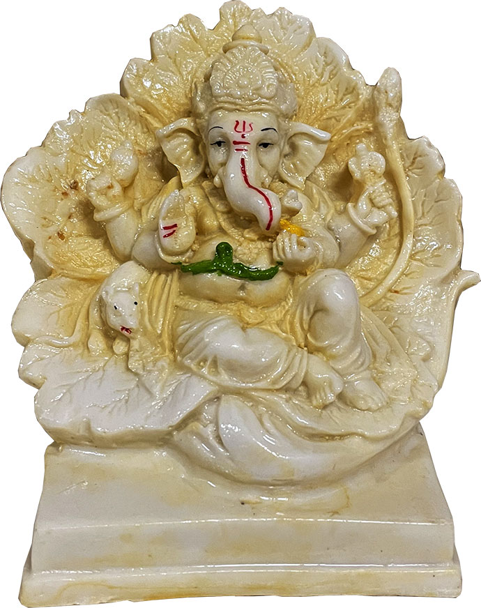 Resin Yellow Ganesha 13cm