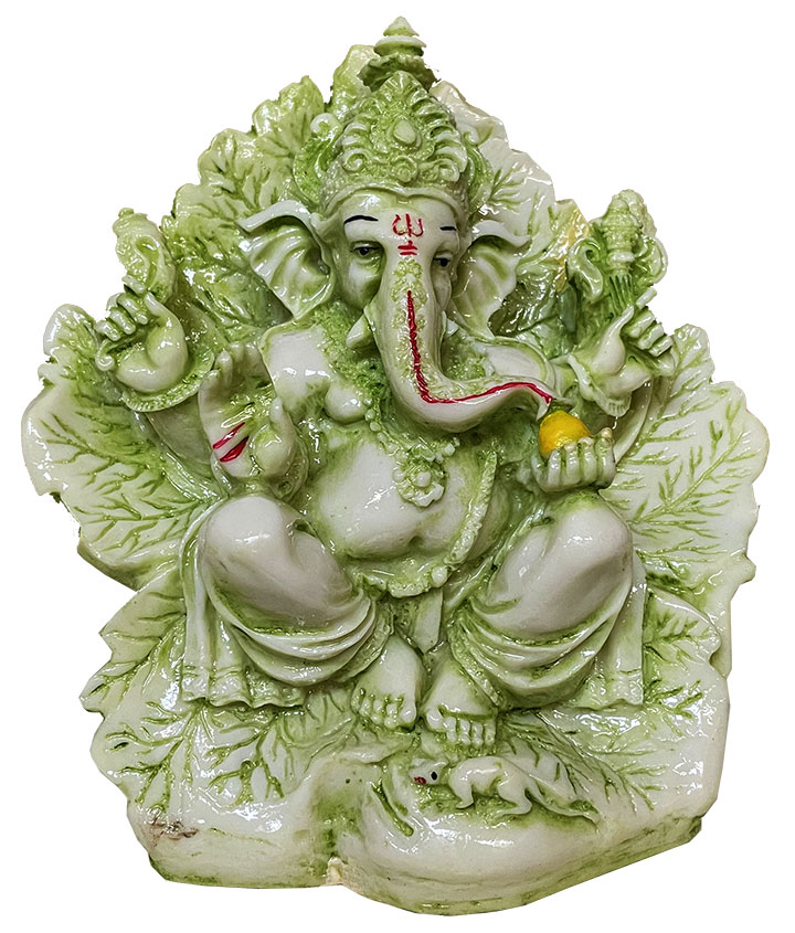 Resin Green Ganesha 17cm