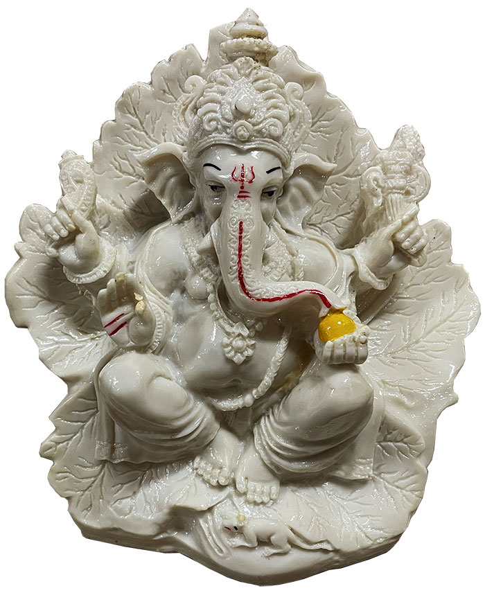 Resin White Ganesha 17cm
