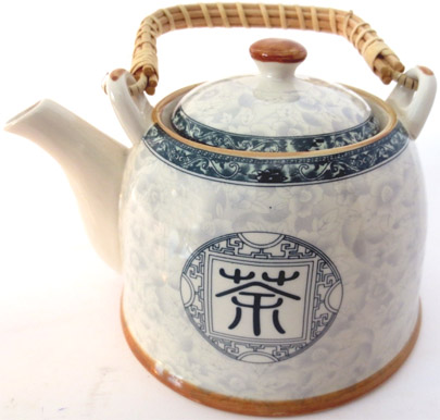 Porcelain teapot with chineese letter