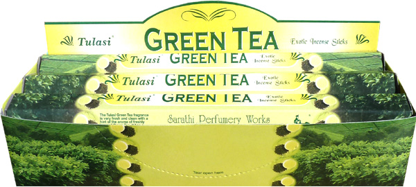 Incense tulasi sarathi green tea hex 20g