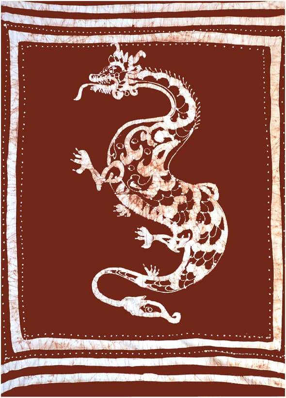 Batik Hanging Dragon Brown