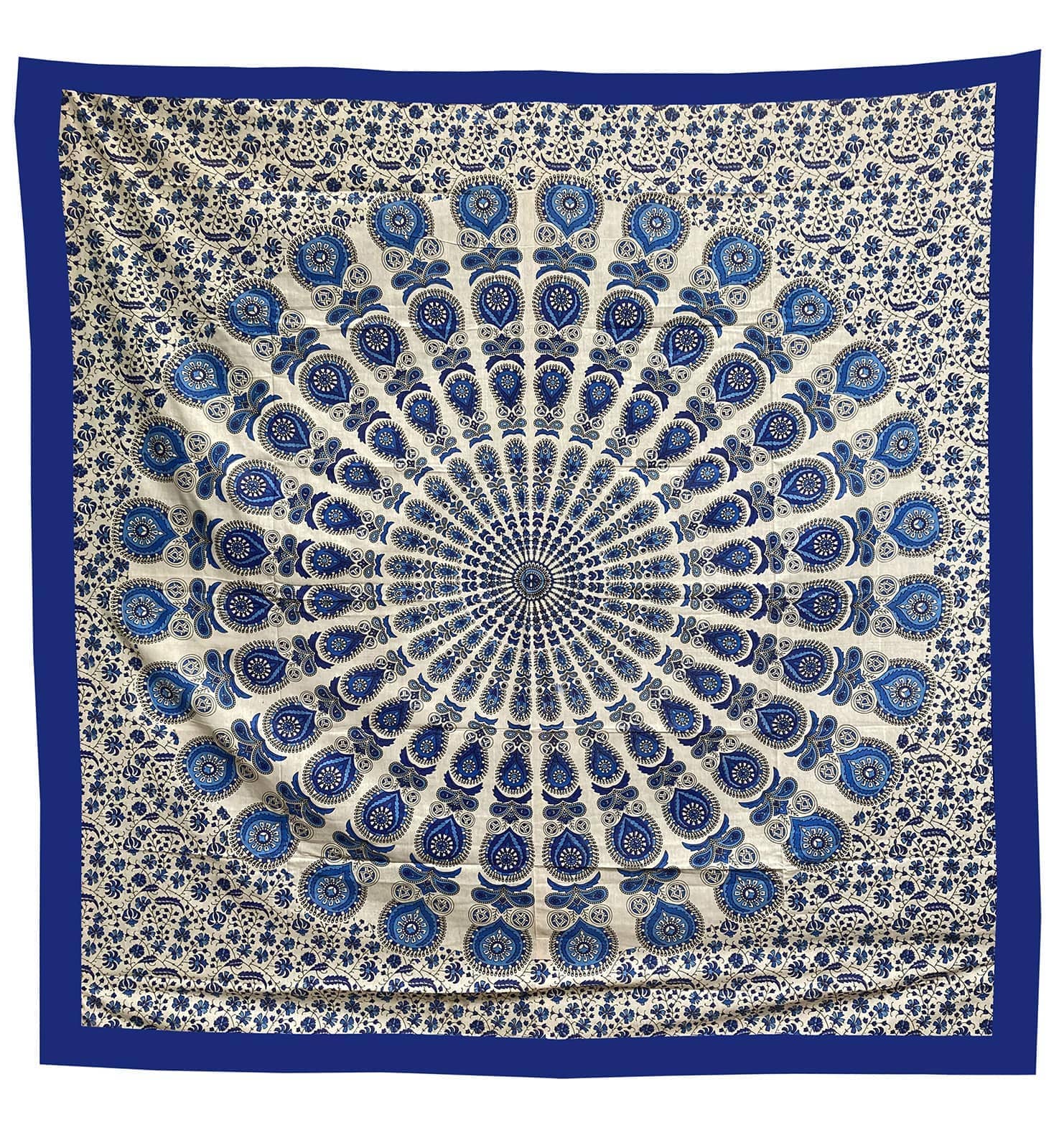 Dark blue & light blue mandala wall hanging