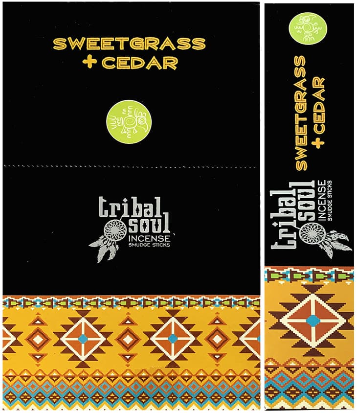 Sweetgrass & Cedar masala Tribal Soul incense 15g