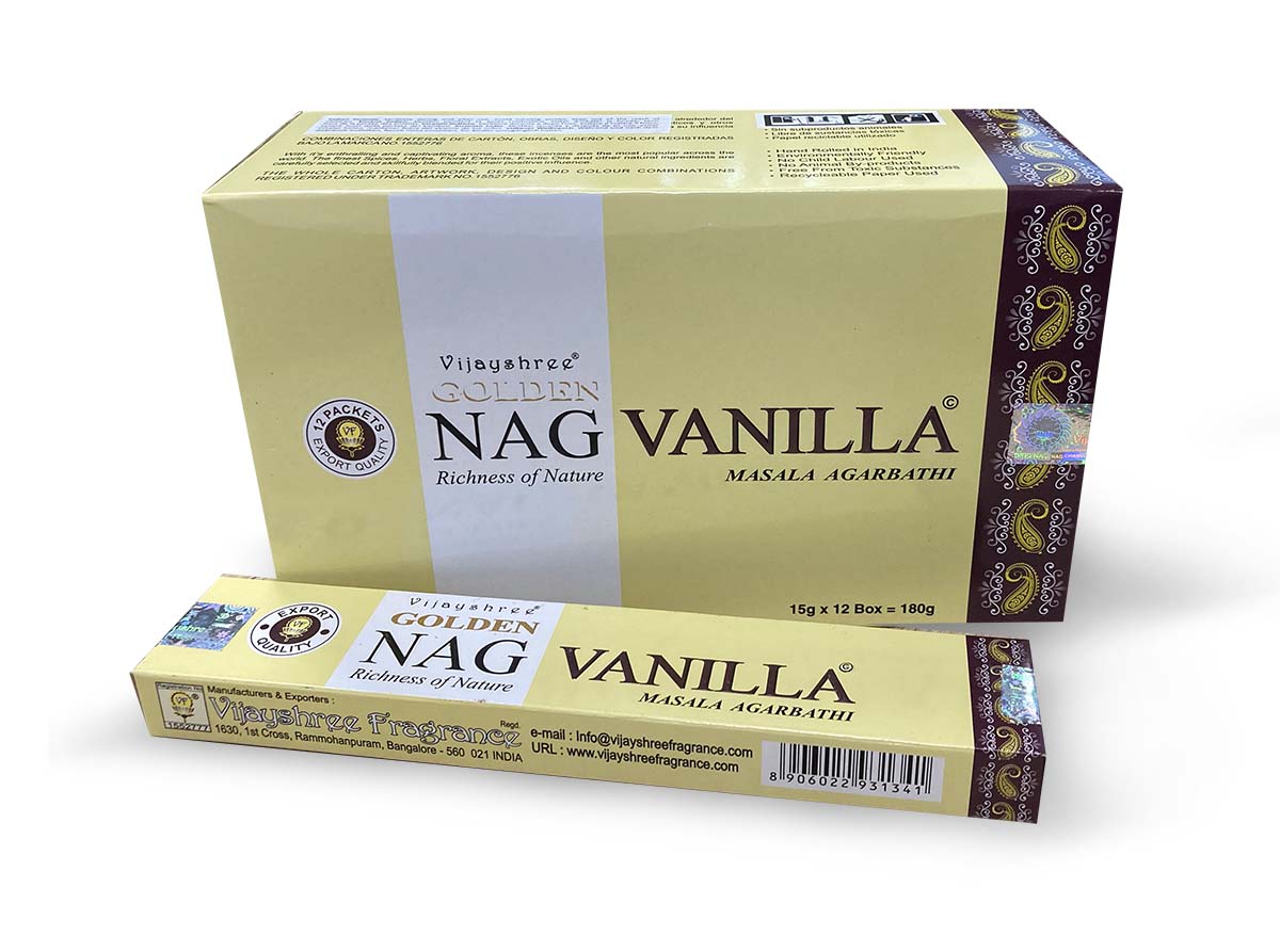 Vijayshree Golden Nag Vanilla Incense 15g