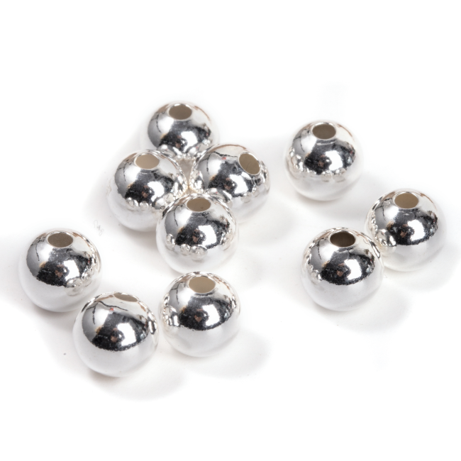 925 Silver Charm Beads Balls 8mm x 5