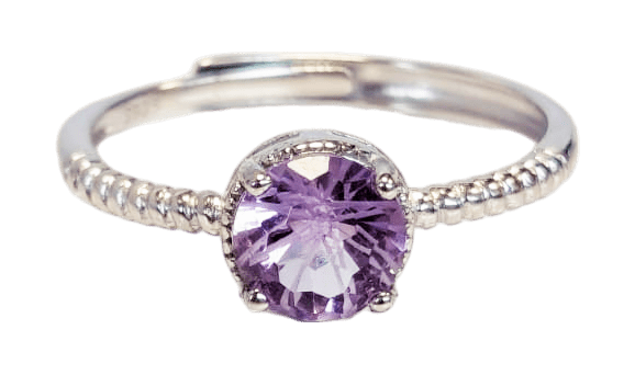 incense at 925 Silver Adjustable Amethyst Ring AAA 6mm|gb