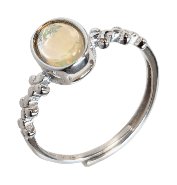 incense at 925 Silver Ring Adjustable Opal AA 5x7mm