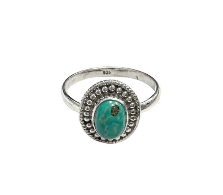 incense at 925 Silver Ring Tibetan Turquoise AA T56|gb