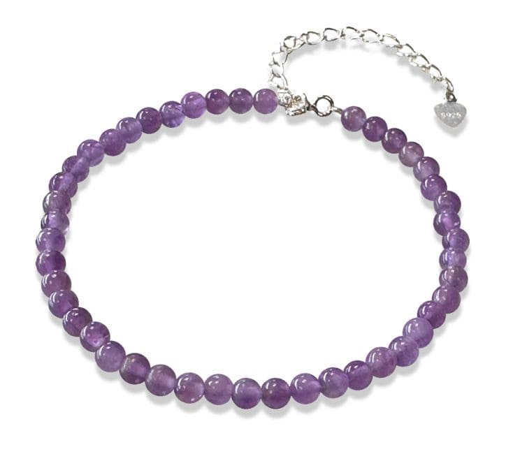 incense at Amethyte Heart Bracelet 925 Silver 3mm
