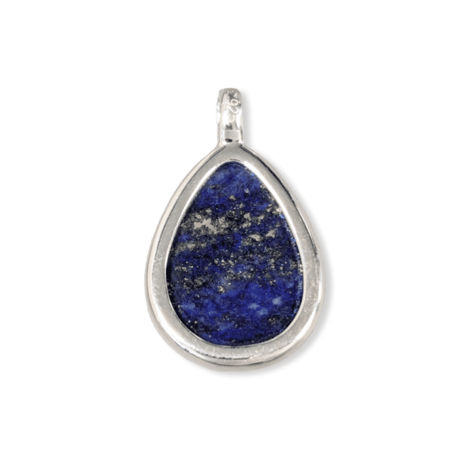 925 Silver Lapis Lazuli AA Drop Pendant 23.5mm