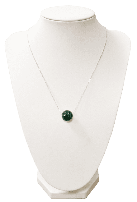 incense at 925 Silver Necklace Malachite AA Ball 12mm|gb