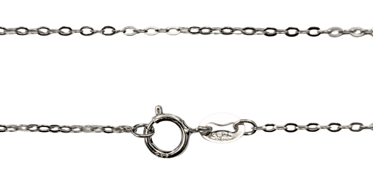 incense at 925 Silver Chain Necklace Adjustable Oval Mesh Chain 45 cm|gb