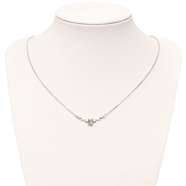 incense at 925 Silver Necklace Natural Citrine and Faceted Rhinestone AA 5mm|gb