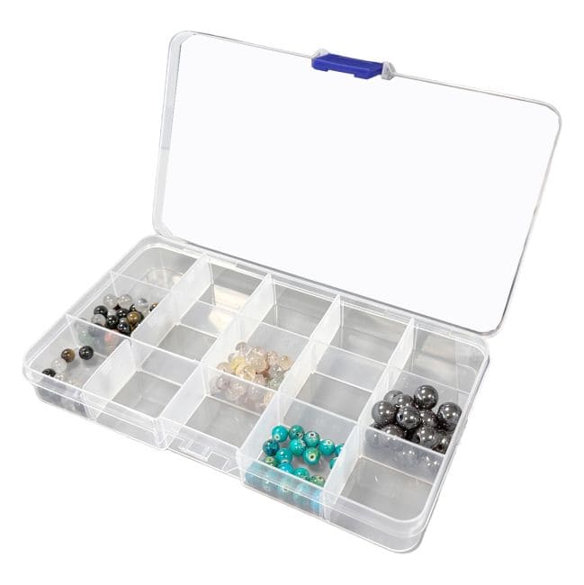 Plastic bead storage box 15 boxes x5