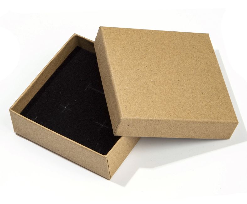 Gift Box for Jewelry in Kraft Cardboard 9cm x10