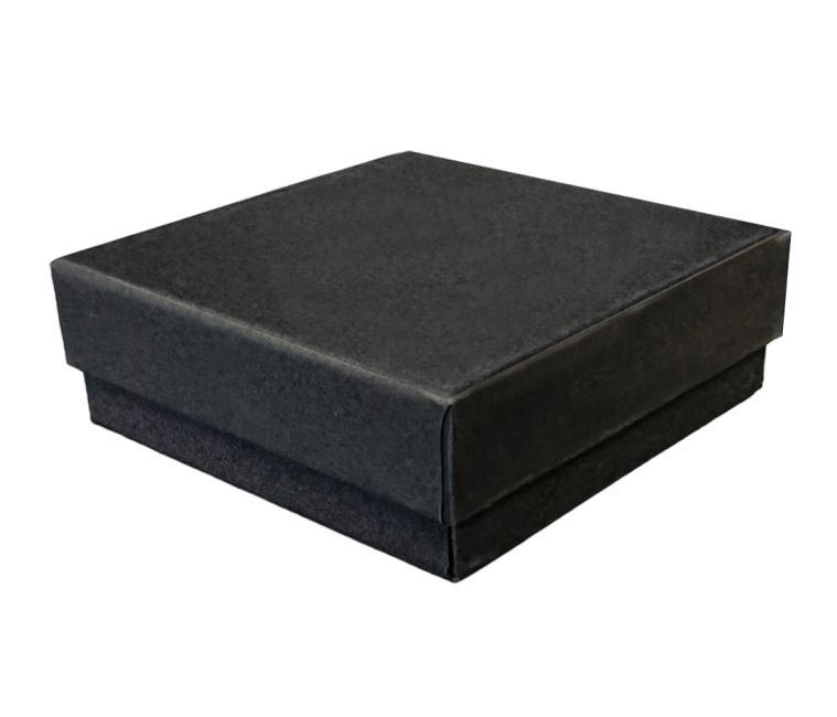 Gift Box for Jewelry in Black Cardboard 9cm x10