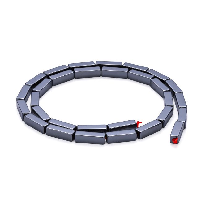 Rectangular Hematite Spacer Beads – 3.7×12.4 mm