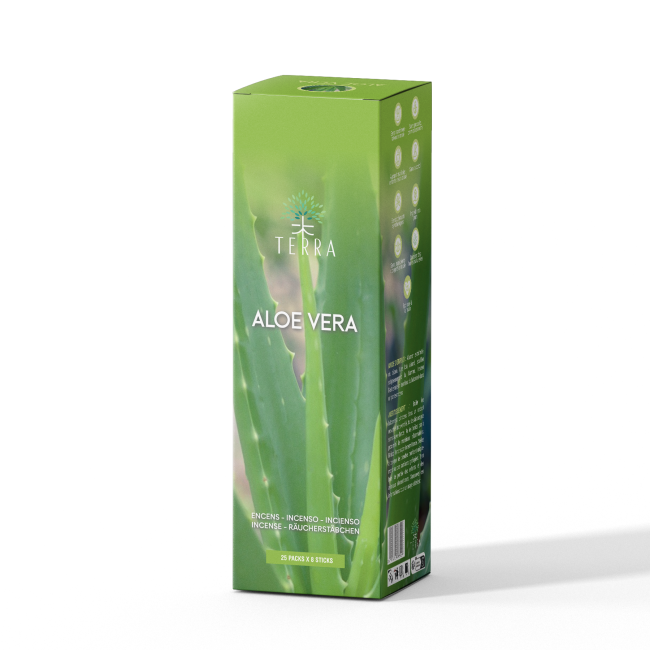 TERRA Aloe Verra incense 8 Bts without charcoal 12grs