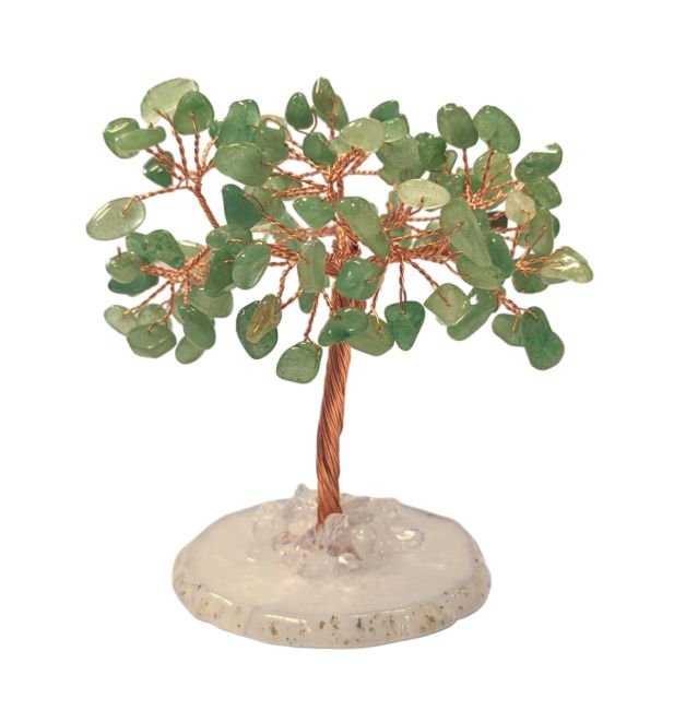 Tree of Life Green Aventurine on Agate 12-13cm