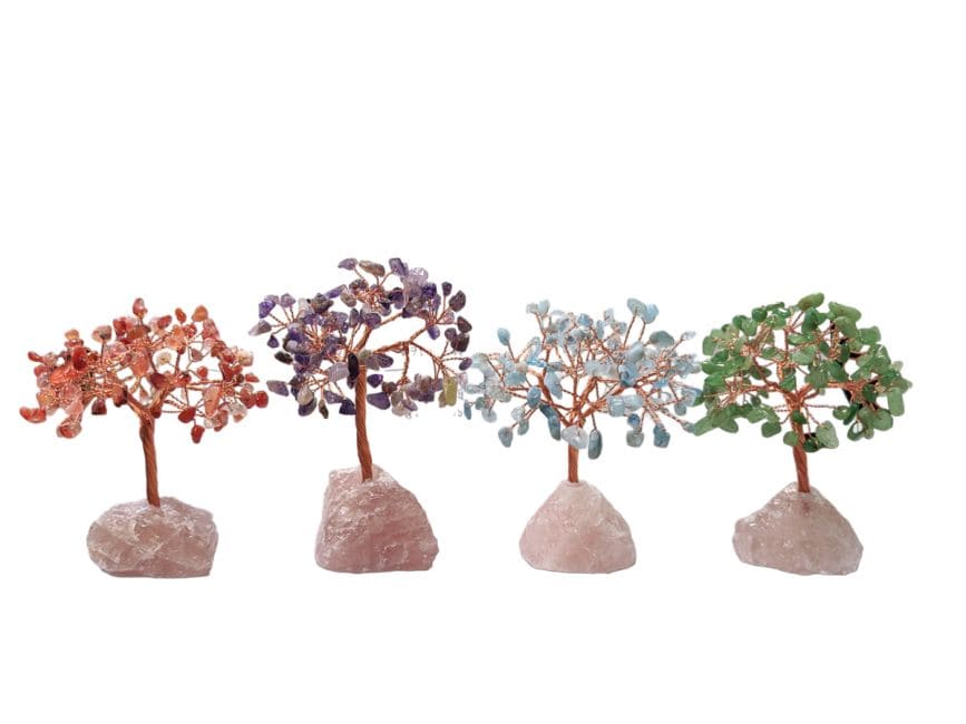 Tree of Life Aquamarine on Druse Rose Quartz 12-13cm