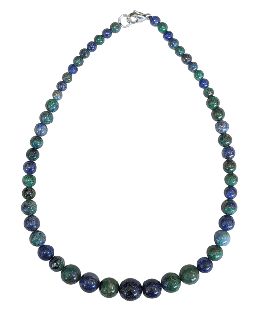 Malachite & Azurite Treated Necklace Drop Beads 6-14mm 45cm