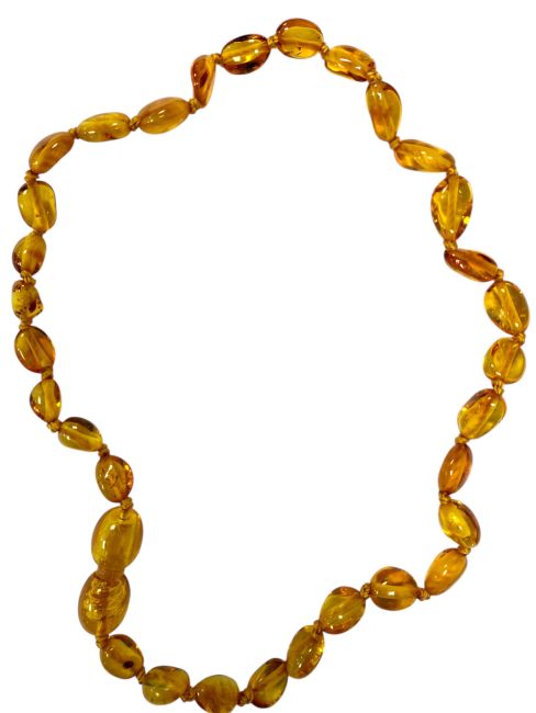 Baby Pop Necklace, Baltic Amber Honey, 28cm