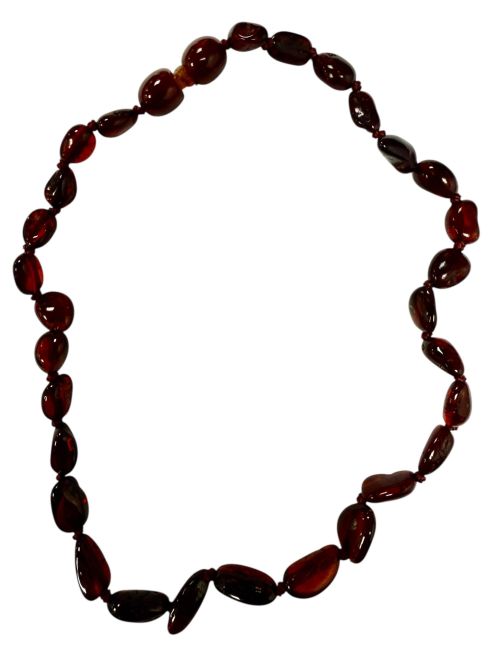 Baby Necklace Baltic Amber Cherry 28cm