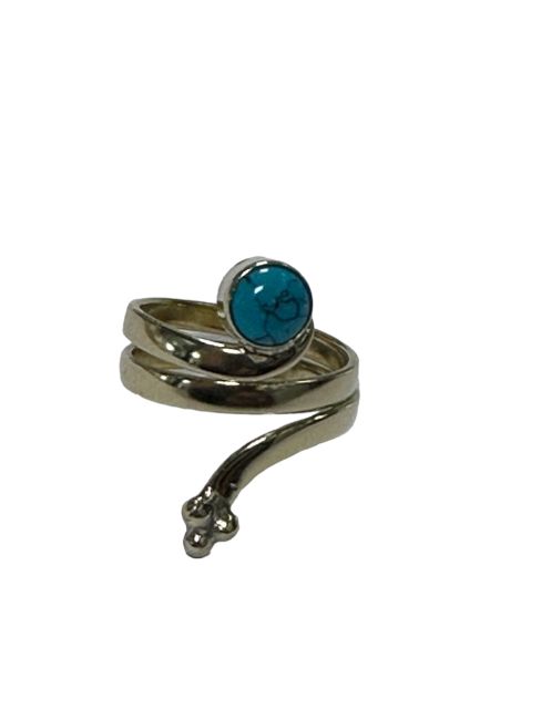 Flower of life adjustable bronze ring