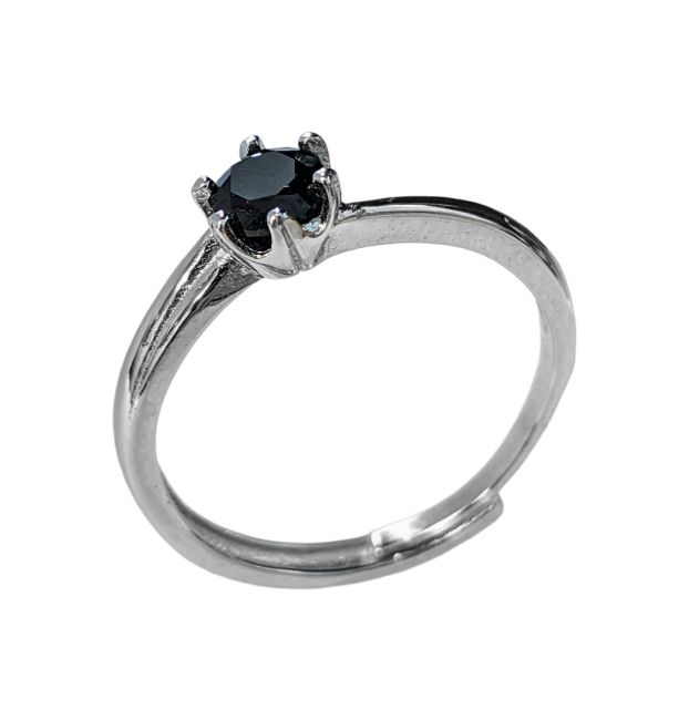 AA Spinel Adjustable White Copper Solitaire Ring