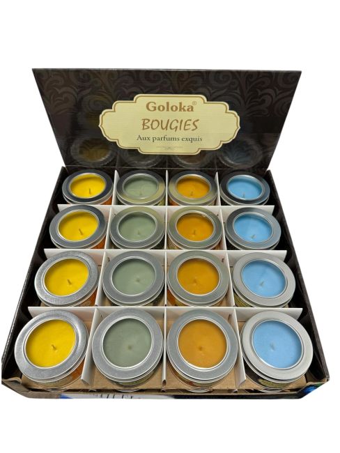 incense at Goloka scented candle Display 32 x 70g|gb