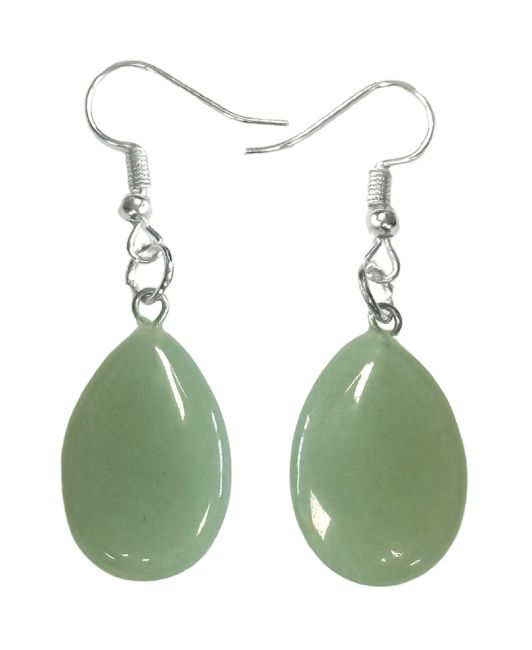 Green Aventurine Drop Earrings A 25mm