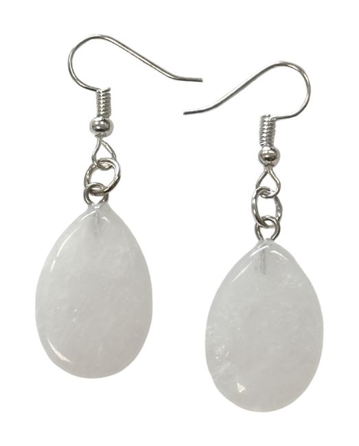 Rock Crystal Drop Earrings A 25mm