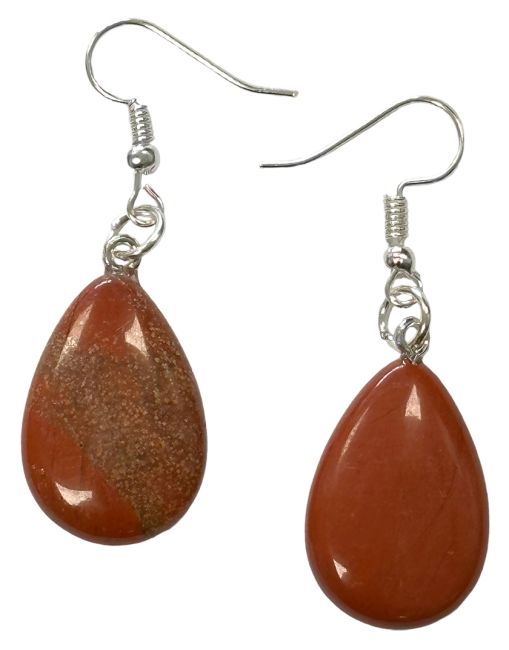 Red Jasper A 25mm Drop Earrings