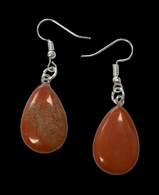 Red Jasper A 25mm Drop Earrings