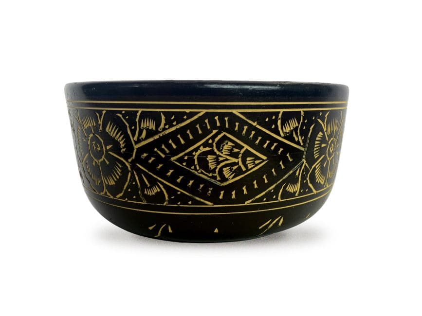 incense at Tibetan singing bowl in aluminum with engravings - 16cm|gb