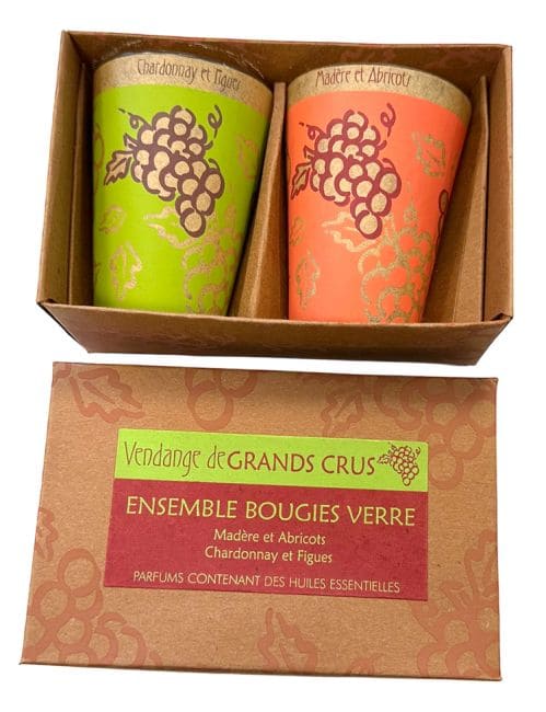 incense at Box of 2 Maroma Candles in Madeira Glass and Apricots - Chardonnay and Figs 70g|gb