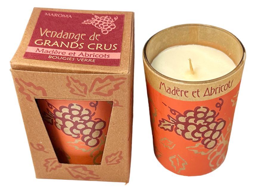 Maroma Madeira and Apricots candle in glass 95g