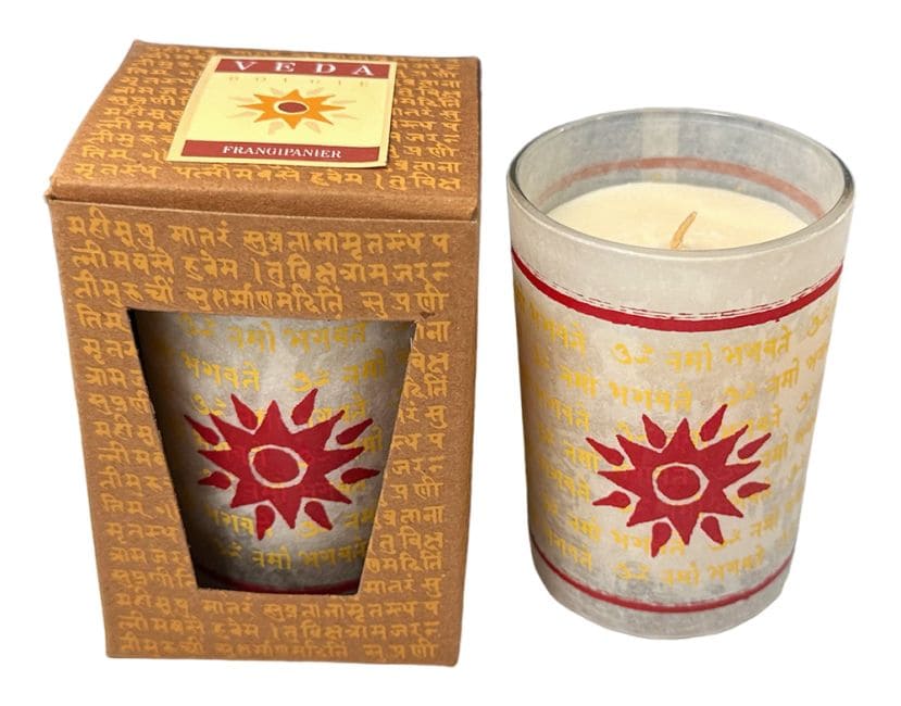 Maroma Veda Frangipani candle in glass 95g