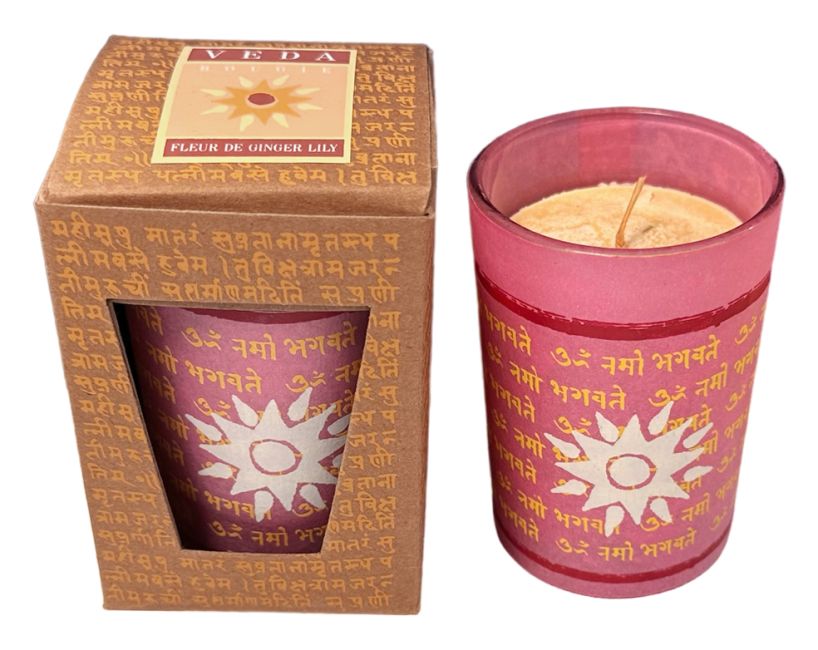 Maroma Veda Flower of Ginger Lily candle in glass 95g