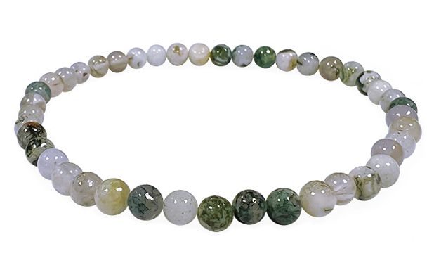 Tree Agate 4mm A pearls bracelet