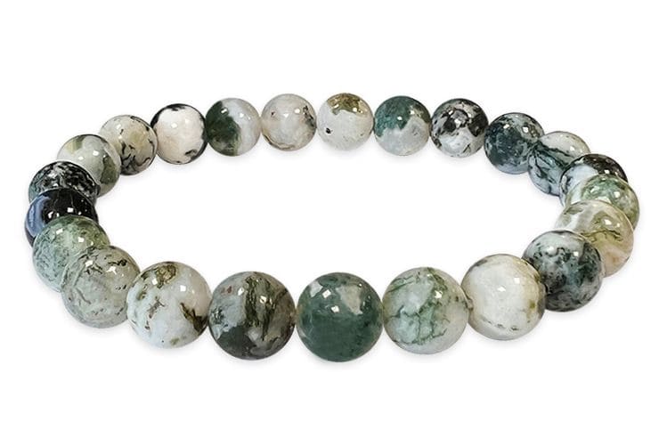 Tree Agate 8mm A pearls bracelet