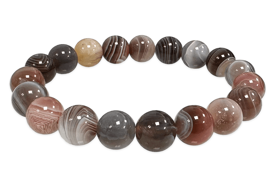 Agate Botswana AA 10mm pearls Bracelet