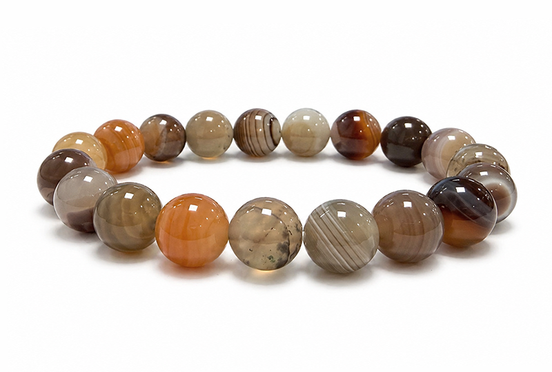 Botswana Agate Bracelet A 10mm Beads
