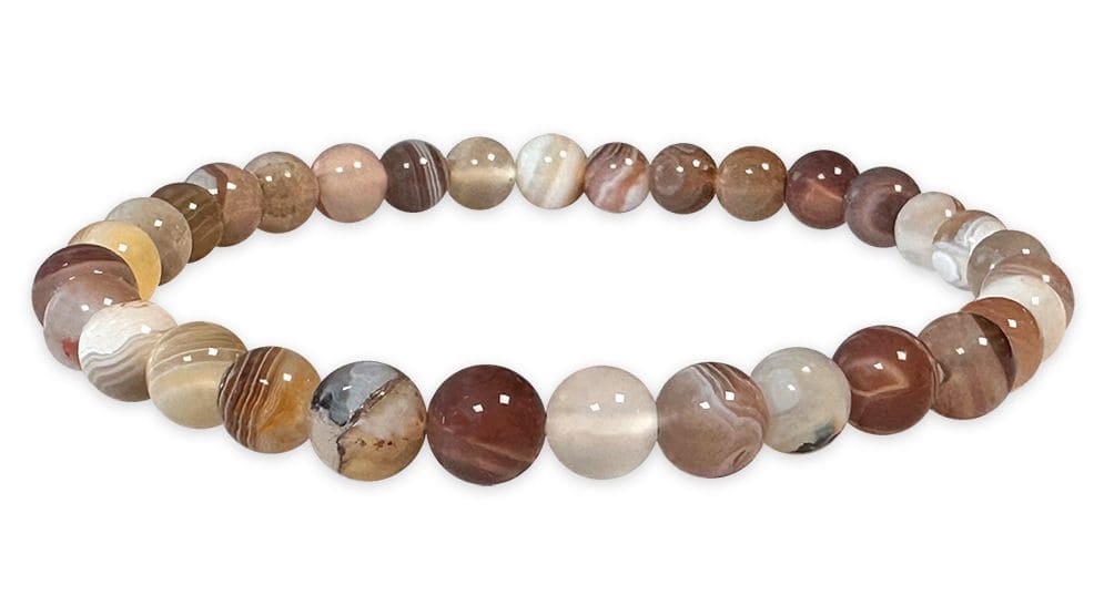 Agate Botswana AA 6mm pearls Bracelet