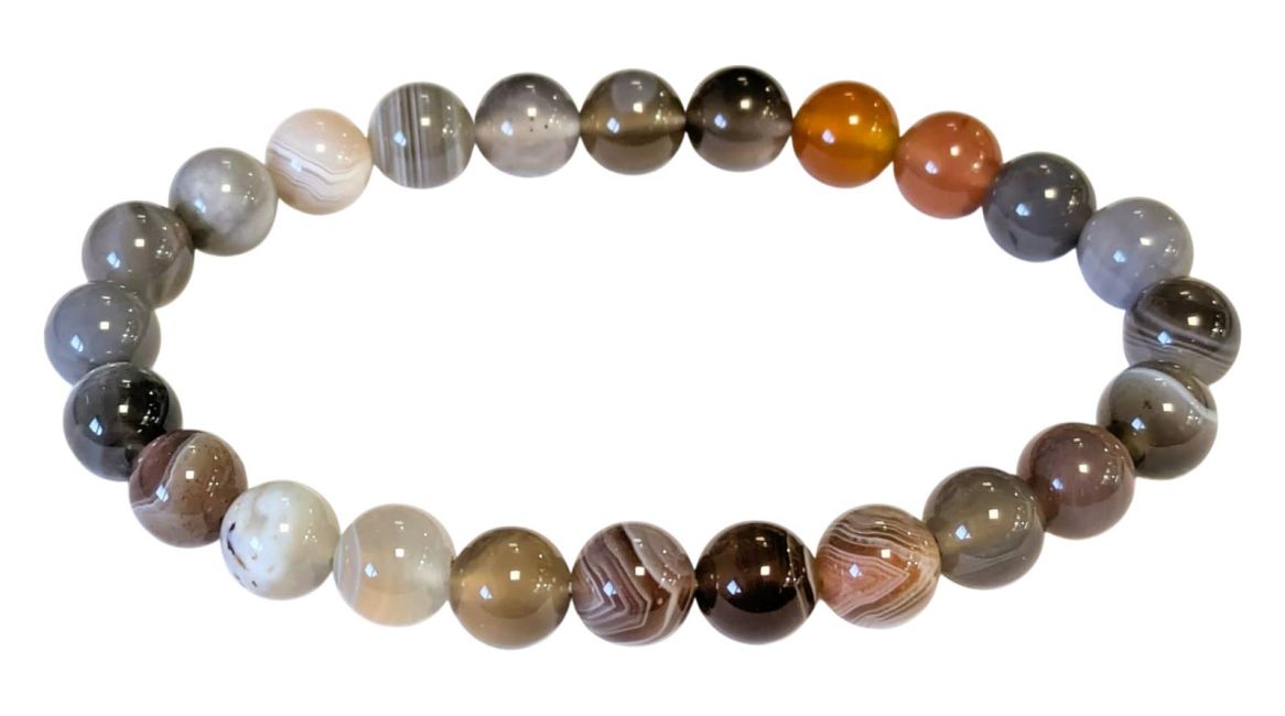 Agate Botswana AA 8mm pearls Bracelet