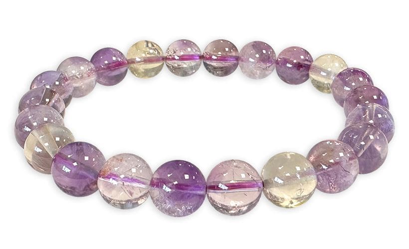 Bracelet Amethyst Citrine AA beads 7.5-8.5mm